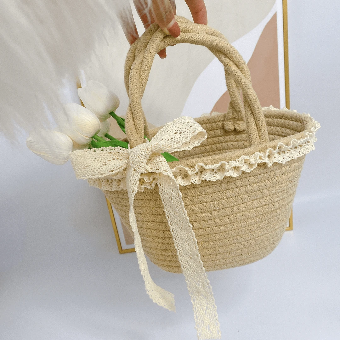 新款海边拍照打卡手拎杂物包