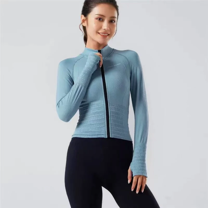 全开拉链瑜珈运动压力衣