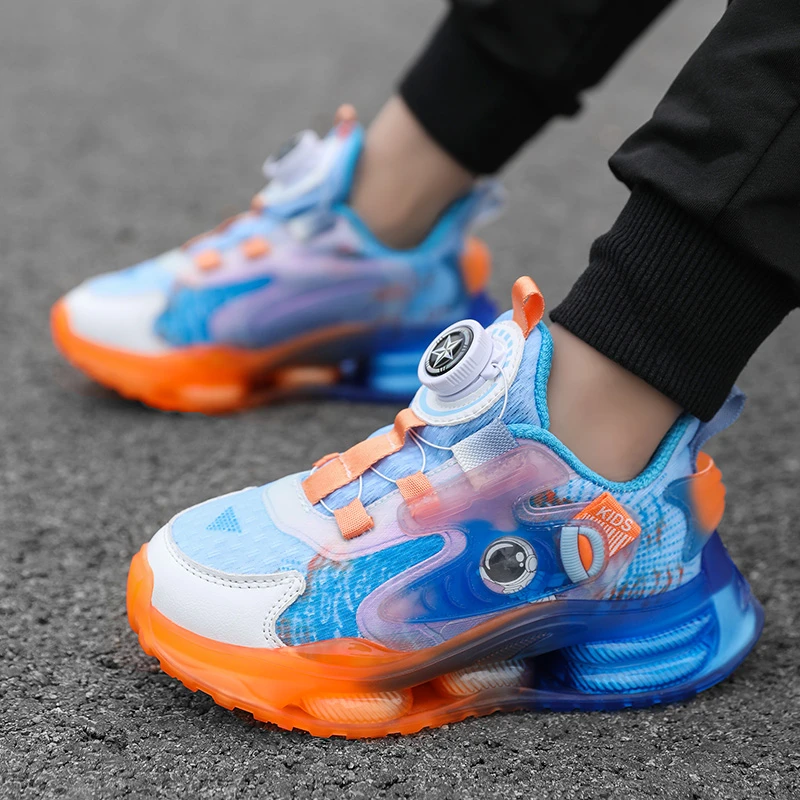 男童女童2024新款时尚休闲运动鞋秋季新款防滑中大童透气跑步鞋子