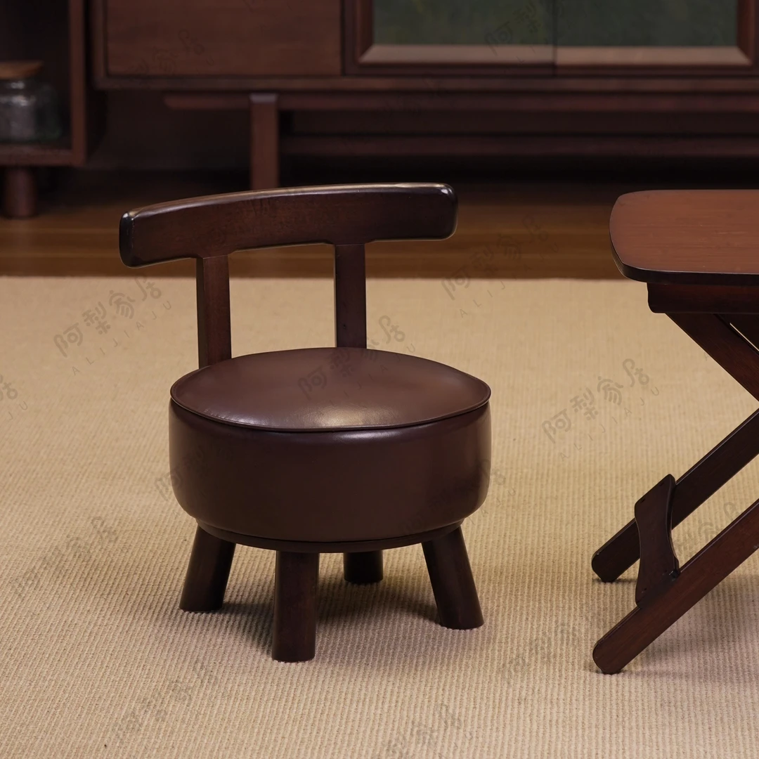 【棕色双杆可旋转小沙发】皮凳轻奢时尚家用简约客厅创意凳子