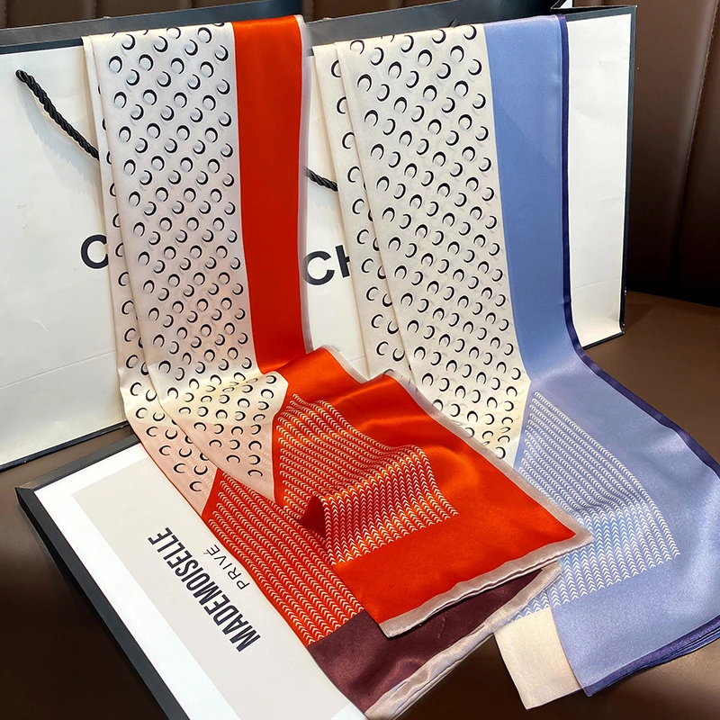 杭州丝绸100%桑蚕丝长丝巾高档真丝双层发带职业小领巾飘带包绑带