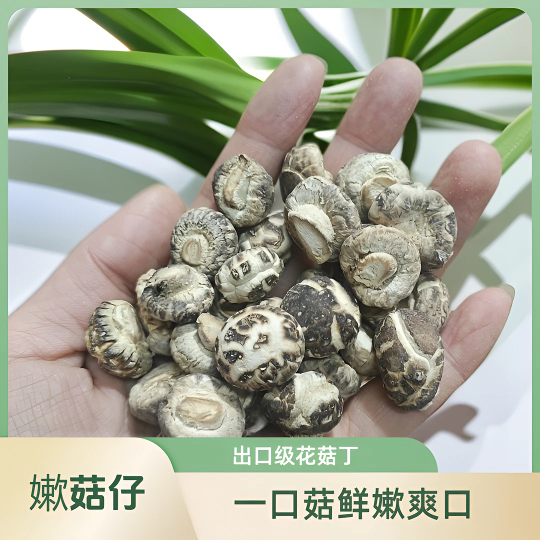 湖北随县小花菇丁精品嫩仔菇迷你袖珍花菇干净无杂