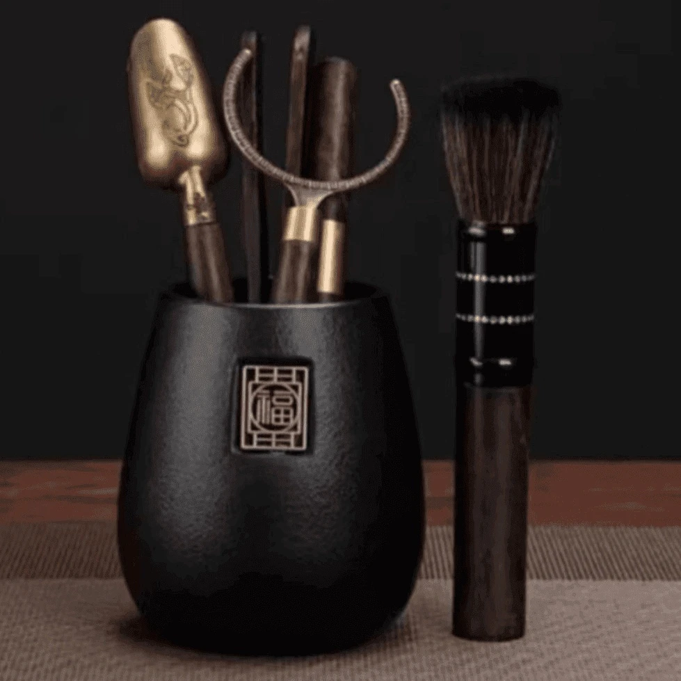 茶道六君子功夫茶具茶道零配套装用品茶针茶刮茶巾家用清扫理茶具