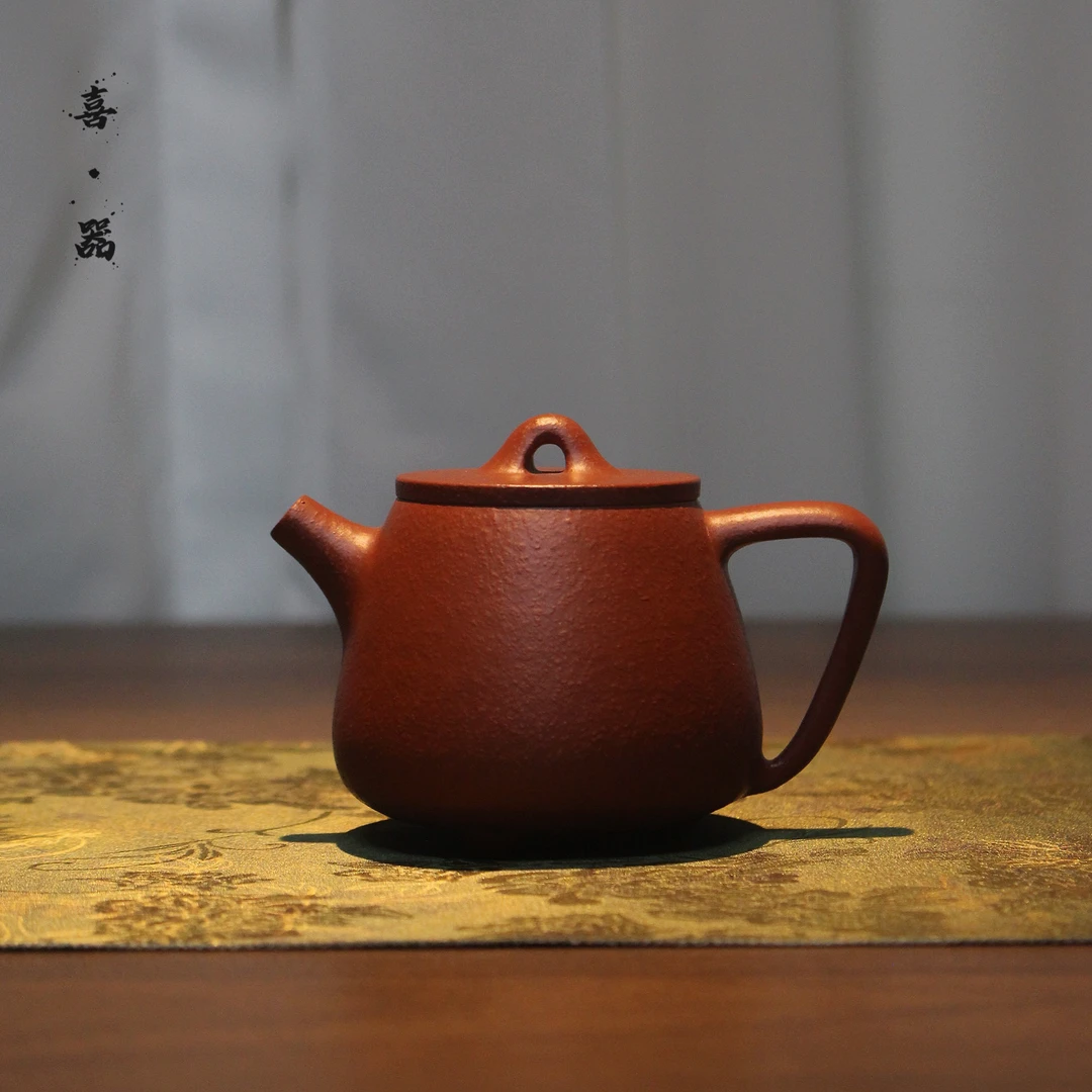 喜器 林海奇-高石瓢壶 约120cc 全手工潮州手拉壶 鱼籽朱泥泡茶壶