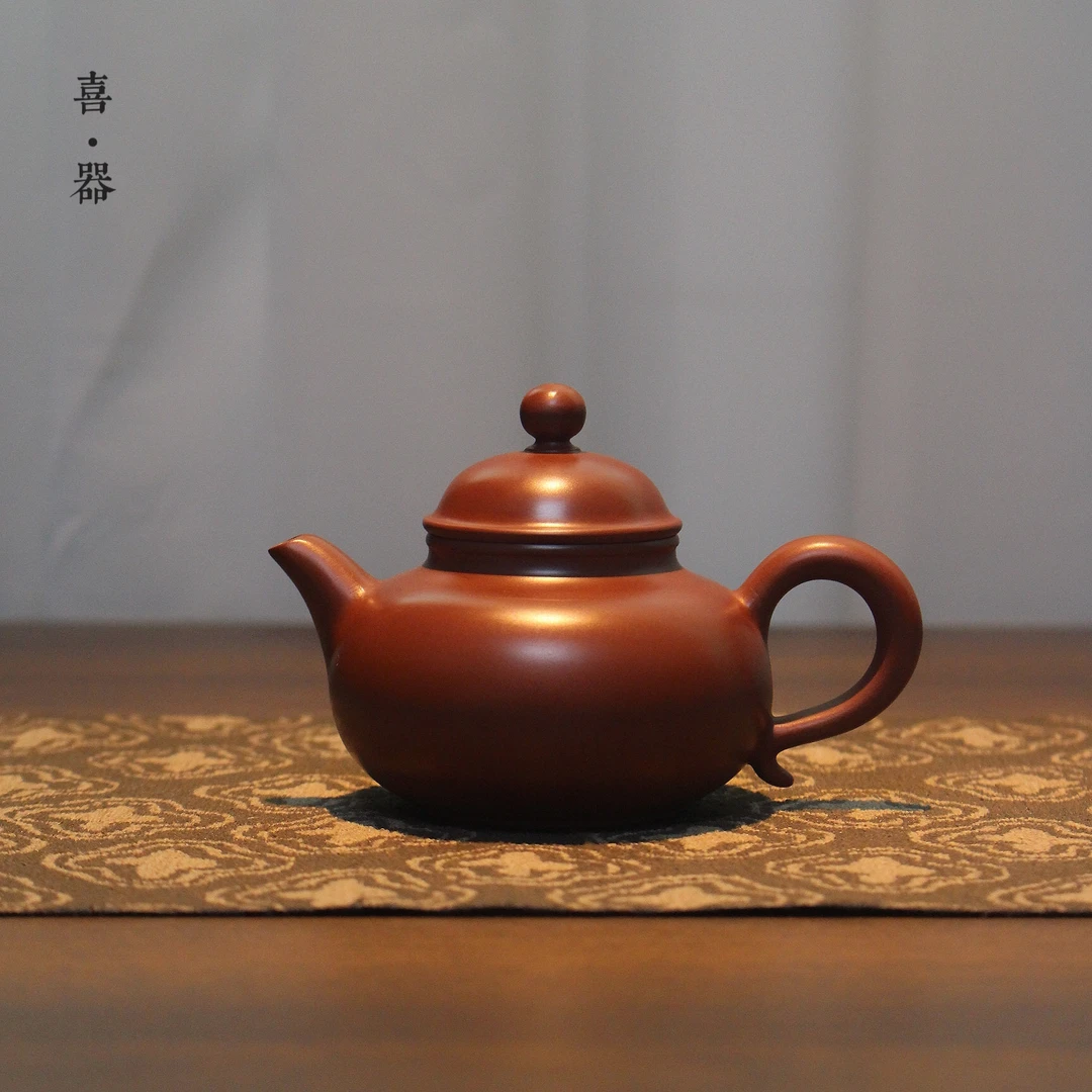 喜器 章思林-容天壶 约115cc 潮州朱泥全手工手拉壶茶具小容量