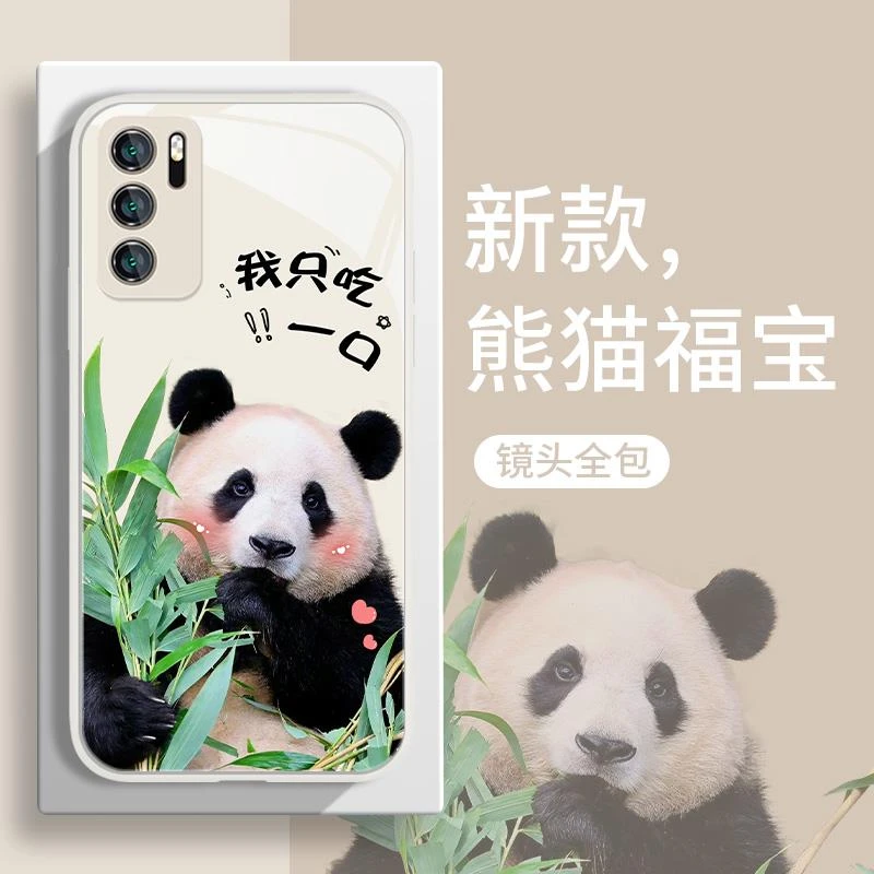 华为p40pro大熊猫福宝手机壳p30可爱p50花花mate40卡通50/30女款