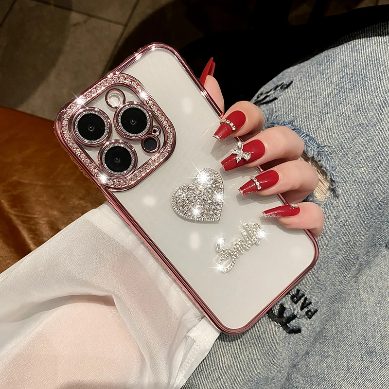 苹果16promax手机壳15奢华水钻高级感iPhone13网红女12pro适用14