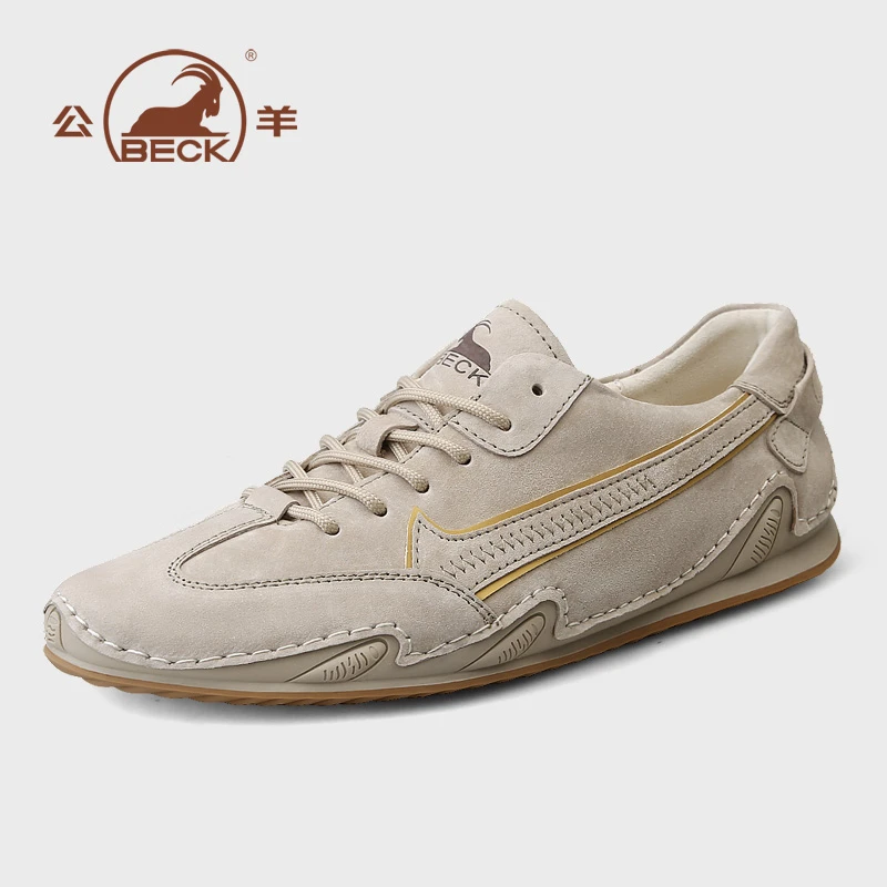 BECK/公羊春夏款头层皮鞋真皮透气男鞋意大利休闲皮鞋男潮鞋5096