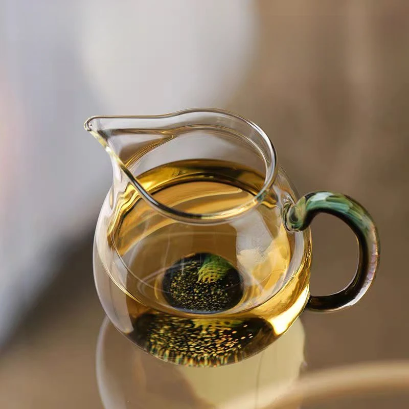 （晶焱）银海生花三件套装茶杯玻璃茶具手工