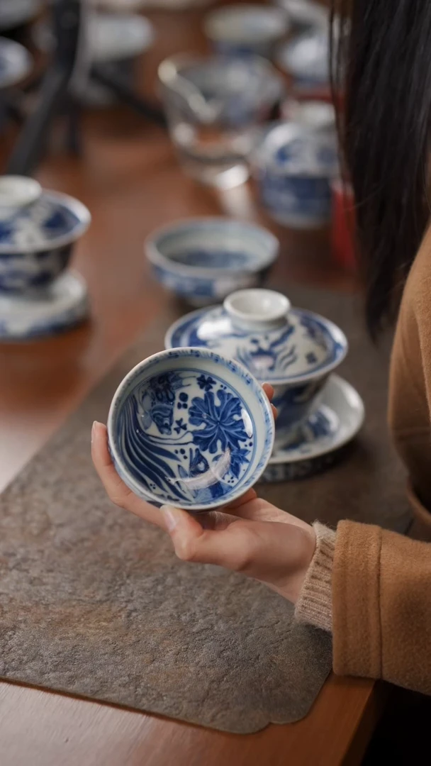 【闪购商品】陶瓷鱼藻普洱杯柴窑