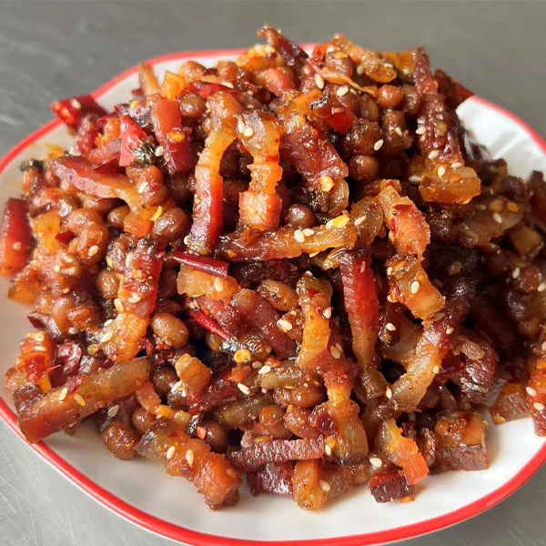 （腊肉豆豉）湖北宜昌长阳食用 豆豉腊肉开瓶加热即食常温