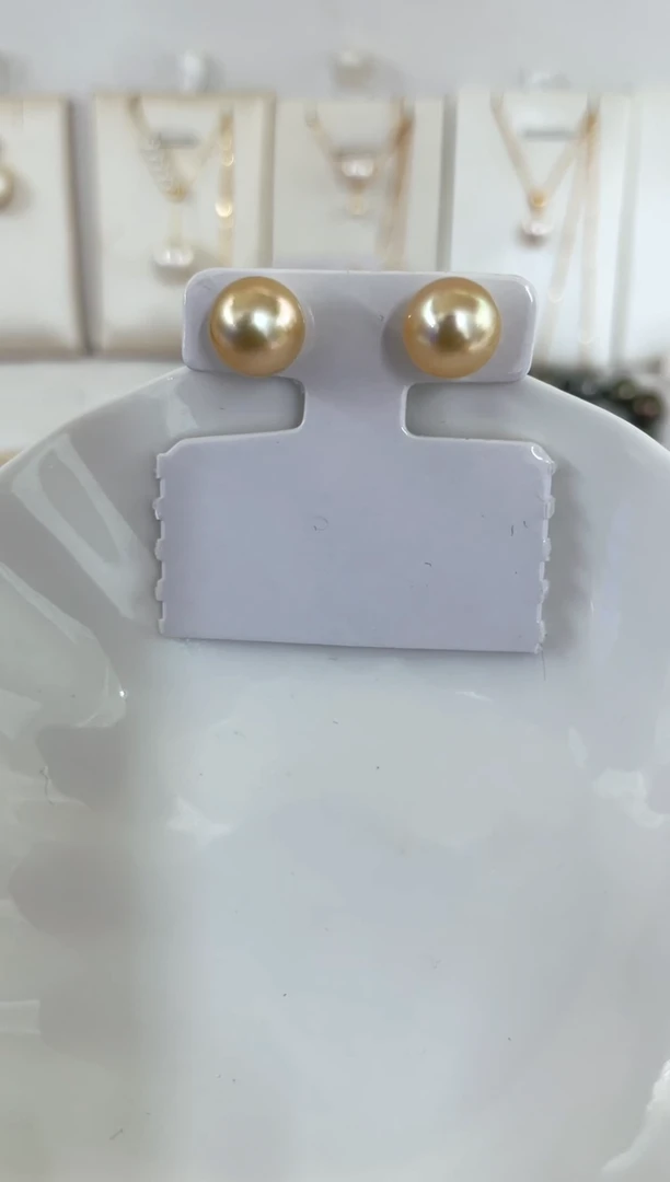 【闪购商品】海水珍珠耳饰18K金镶嵌海水耳钉