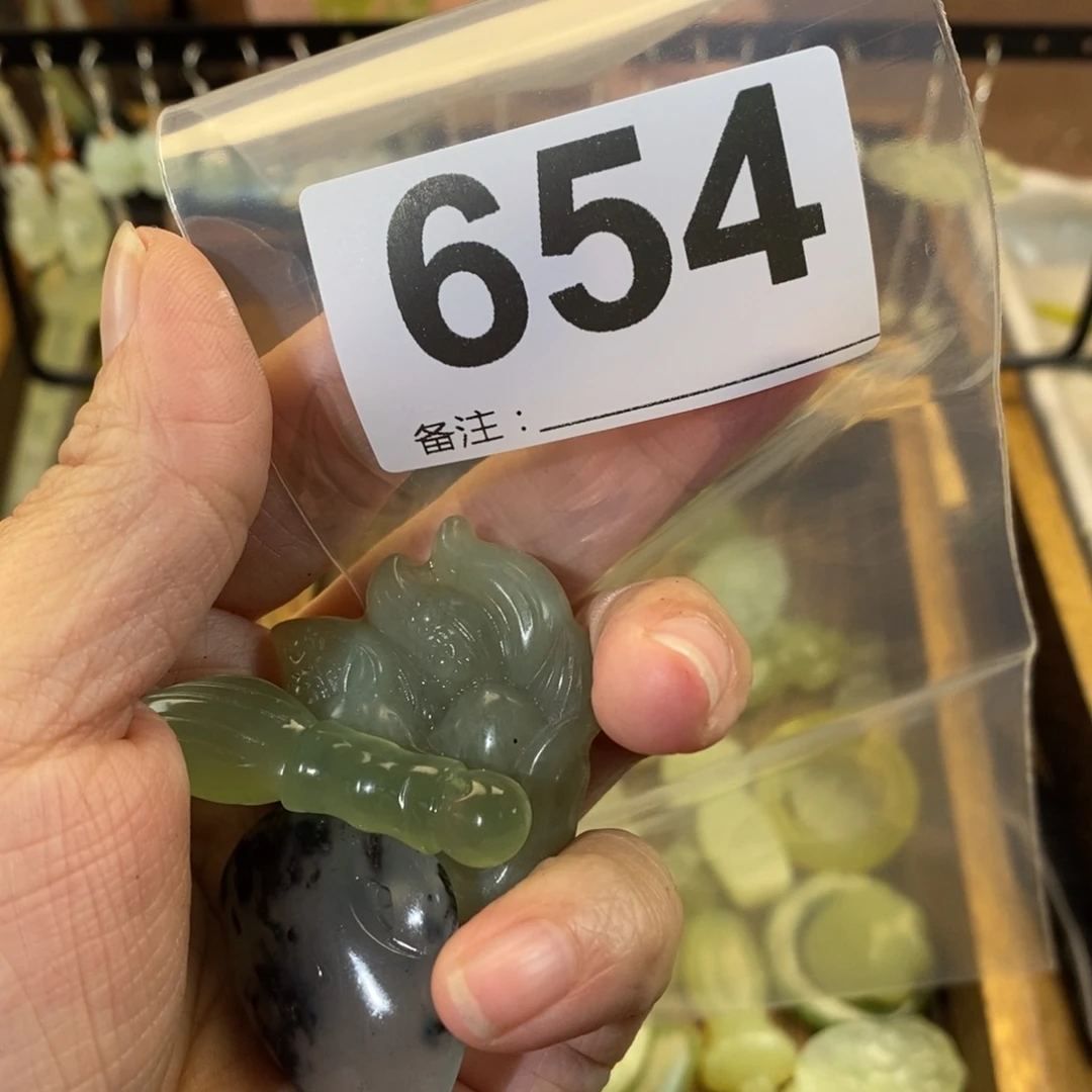 蛇纹石玉玉簪未镶嵌z****h
