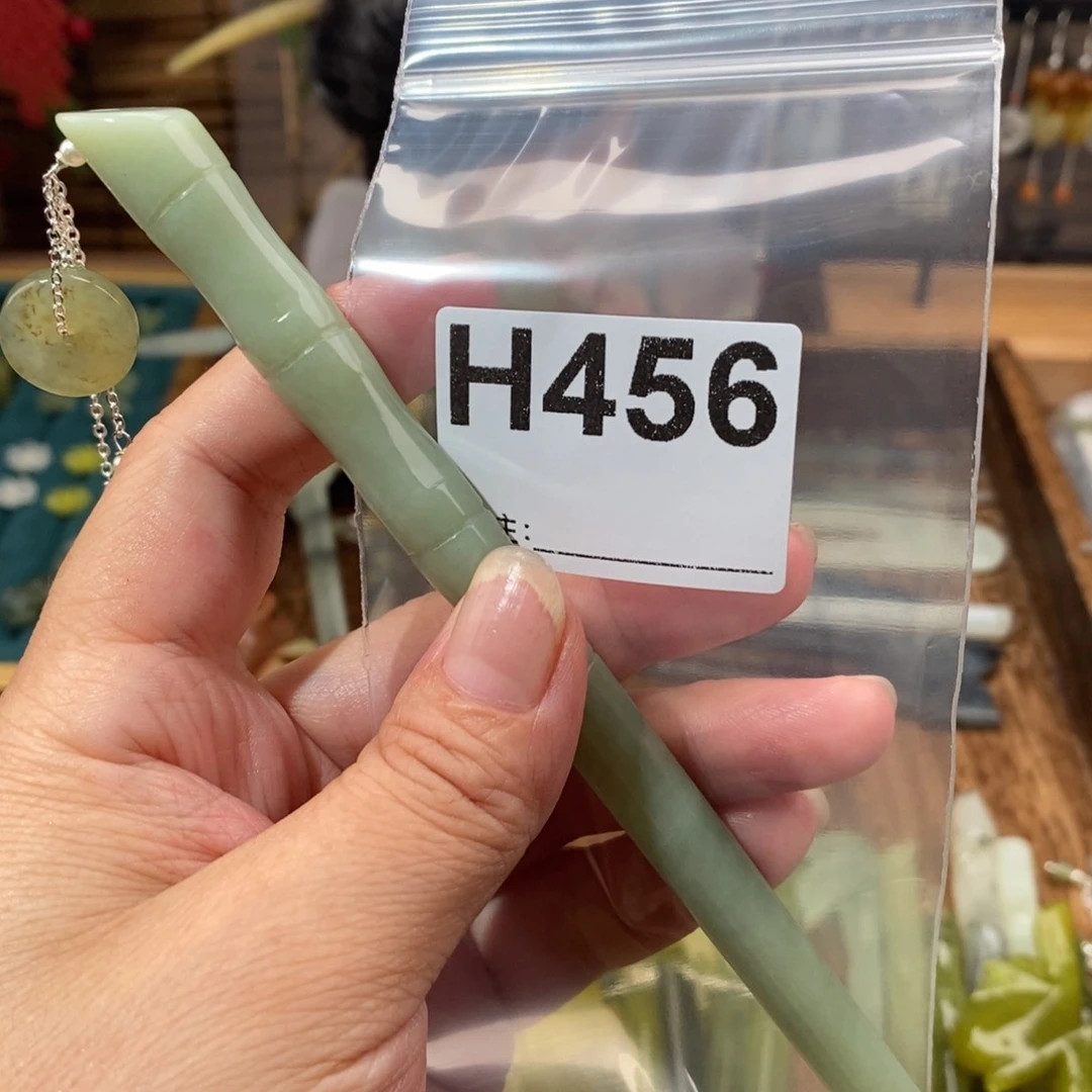 蛇纹石玉玉簪合金晚*