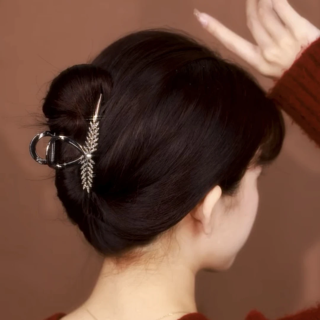 麦穗发夹女新款后脑勺一字夹简约高马尾发饰抓夹大号鲨鱼夹高级感