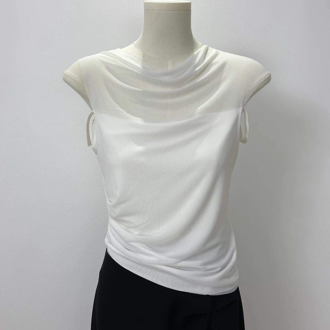 【网纱不规则上衣】设计感气质女人味柔软网纱修身舒适