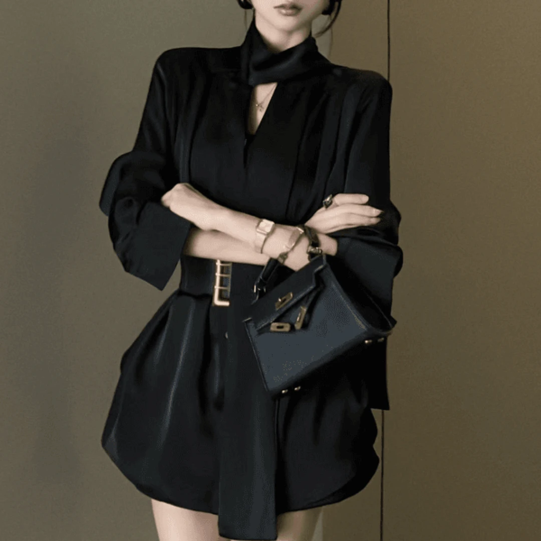 【夏末轻语】2024新款显瘦套装网红轻奢时尚收腰气质设计师套装