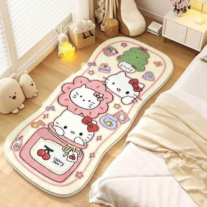 仿羊绒卧室床边毯加厚耐脏飘窗垫子床头床尾隔凉脚垫防滑耐脏地毯