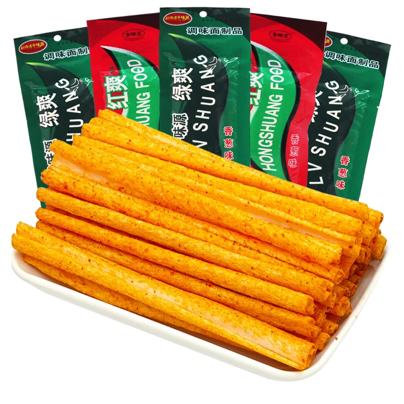 千味源绿爽麻辣条校园辣棒零食酒鬼辣片8090儿时怀旧童年记忆