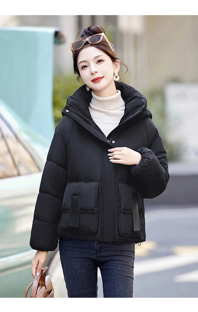 （非图片款）800-899秋冬款时尚韩版简约棉服皮毛显瘦气质小个子