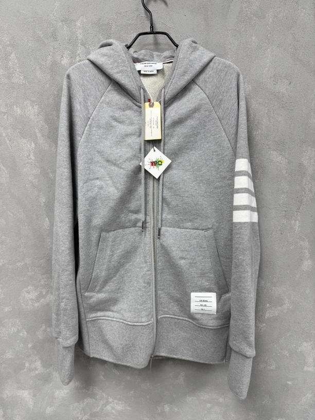 全新未使用 THOMBROWNE TB灰色拉链外套 4码 衣长70 胸围104