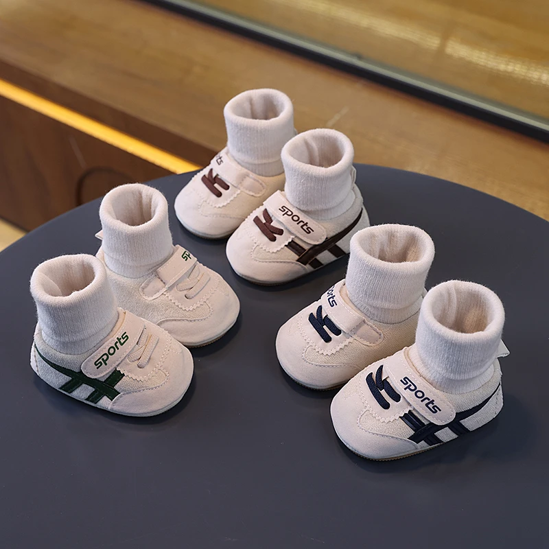婴儿鞋子春秋冬6-12个月0-1岁鞋保暖棉鞋软底学步袜男女宝宝不掉