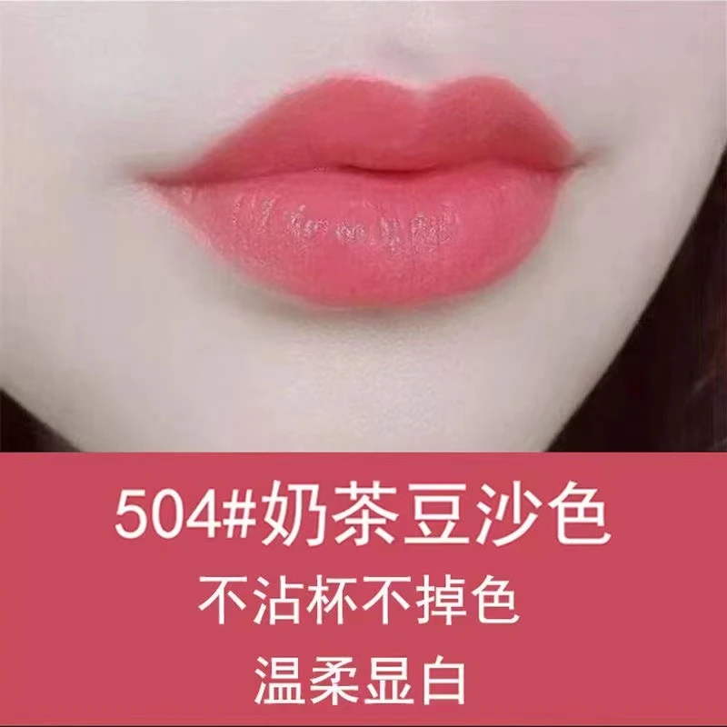推荐豆沙色不沾杯肉桂奶茶吃土色口红防水持久中年妈妈口红