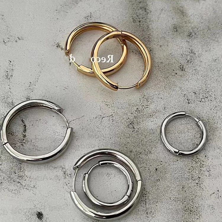铜合金耳饰 素圈耳环【漫漫专属】气质个性圈圈时尚简约设计感素款