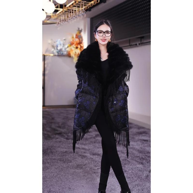 【Yongjia 】 设计师新款鹅绒服配狐狸毛领外套55330-2-85