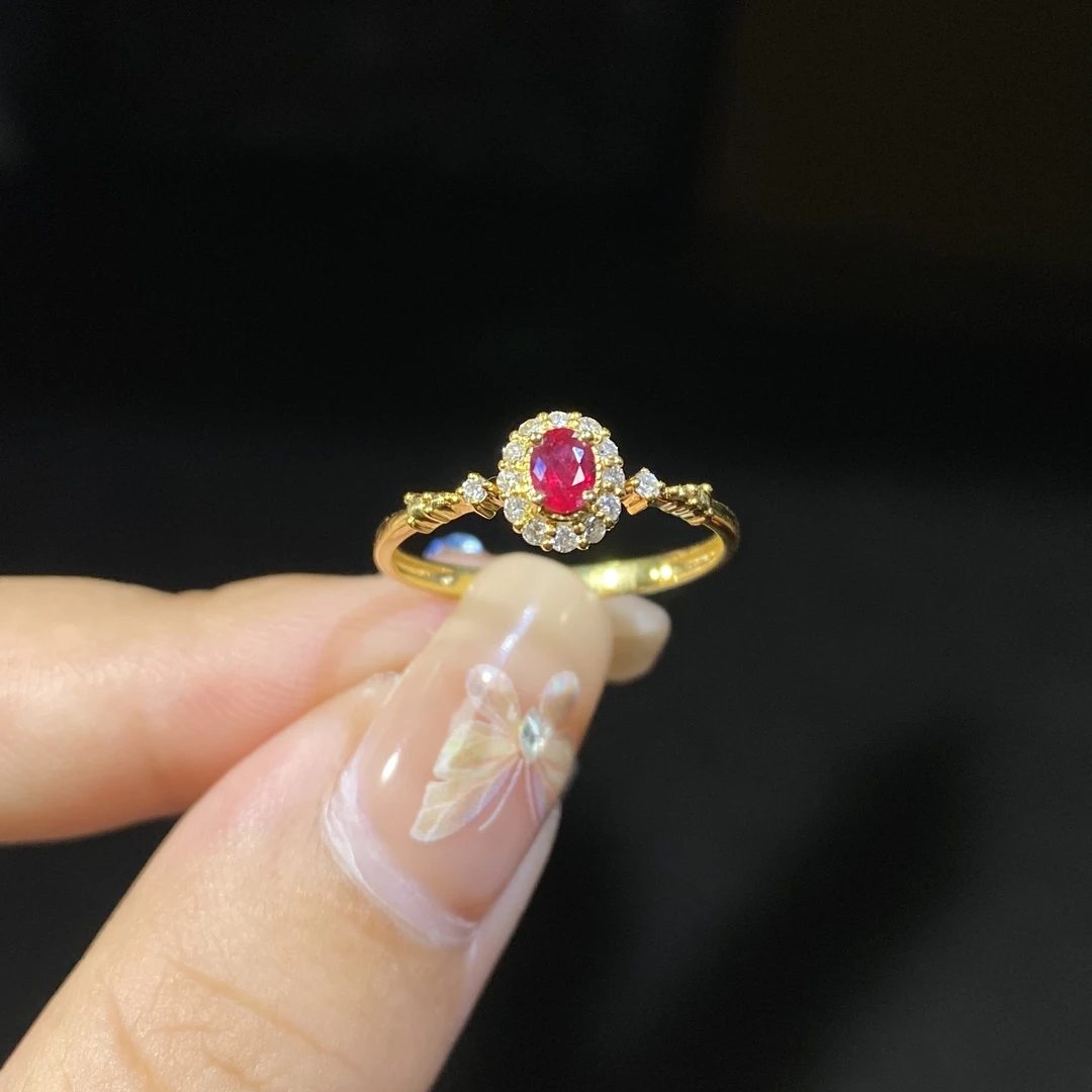 18k金鸽血红宝戒指20240929