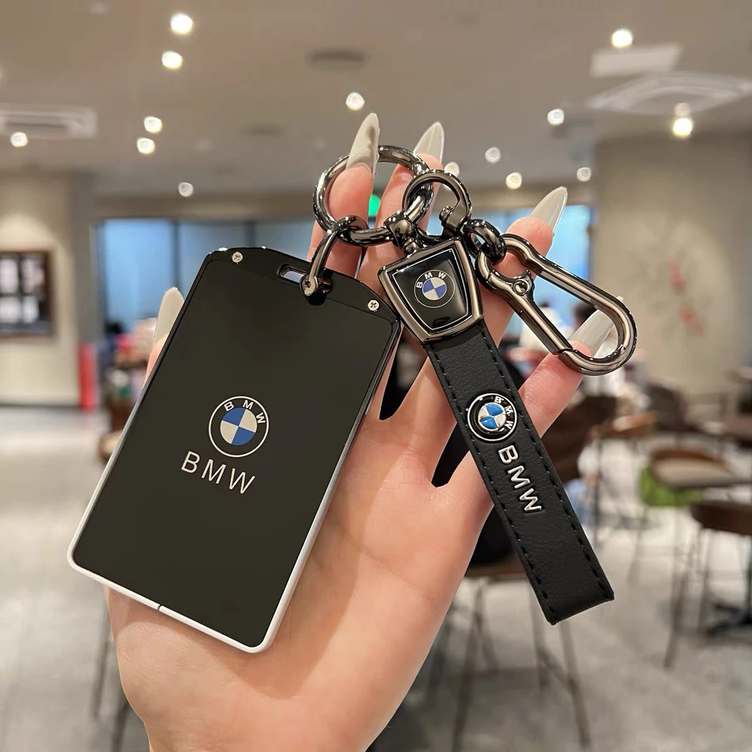 适用宝马卡片钥匙套新款X5L新5系535le新7系卡套X5X6X7壳扣包金属