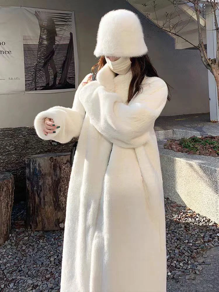 人造皮草 （女王范）皮毛外套长款110cm