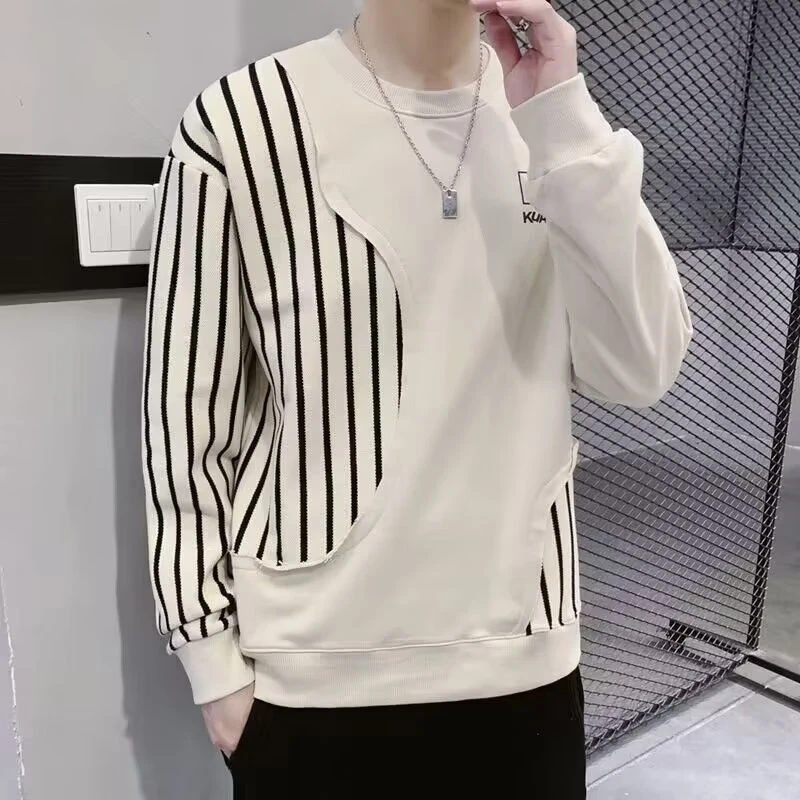 2023新款秋季卫衣男士打底秋衣体恤上衣服宽松长袖男装韩版