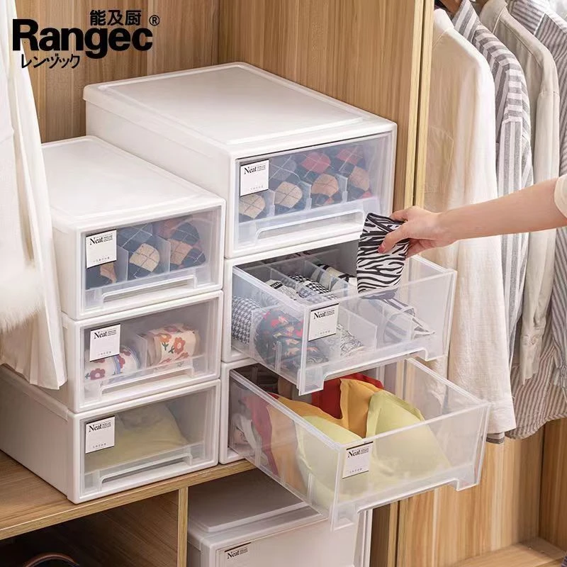 抽屉式收纳盒大容量塑料透明抽屉式收纳箱尺寸以直播展示为准