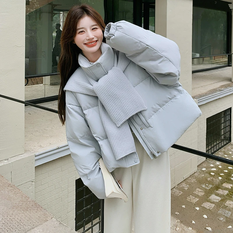 2024冬季新款短款保暖羽绒服小个子白色百搭宽松加厚保暖韩版外套