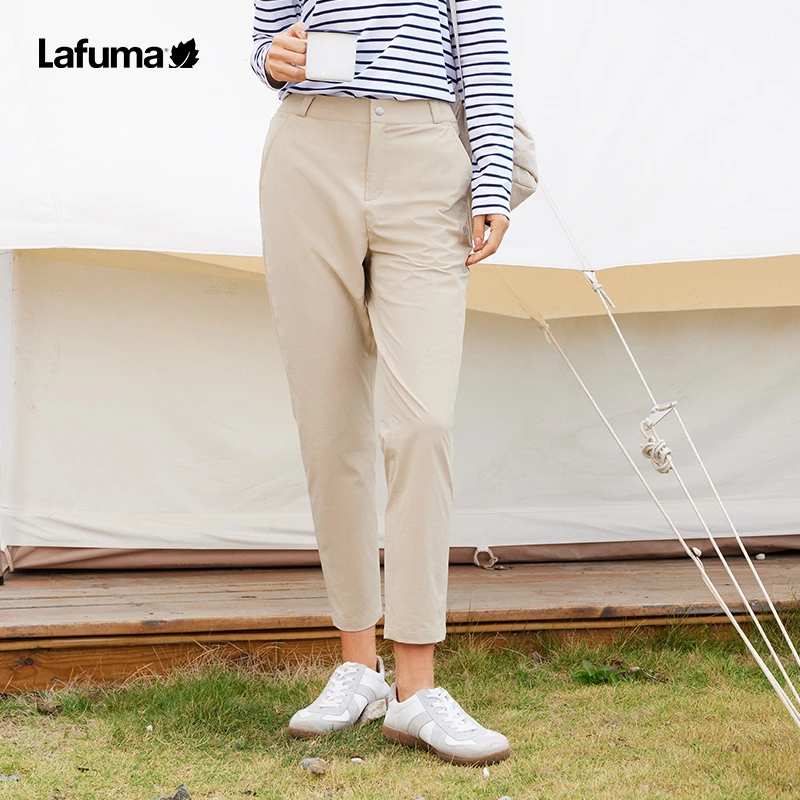 LAFUMA乐飞叶户外防泼水防晒休闲运动长裤UPF50+女裤子LFPA4AL61