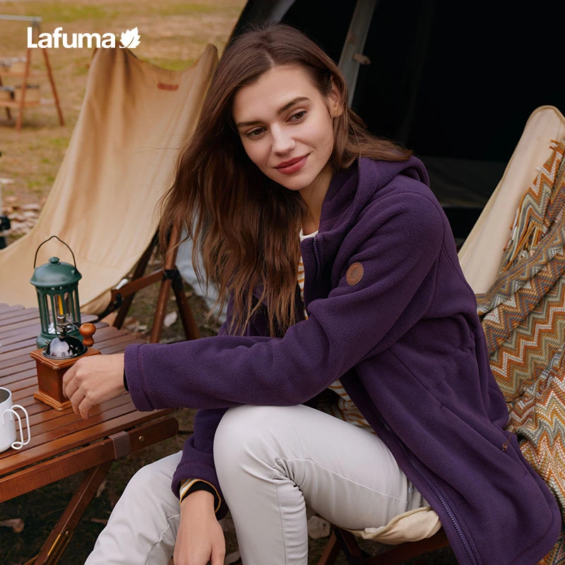 LAFUMA乐飞叶户外秋冬双面摇粒绒收腰女休闲抓绒衣外套LFJA4CR64