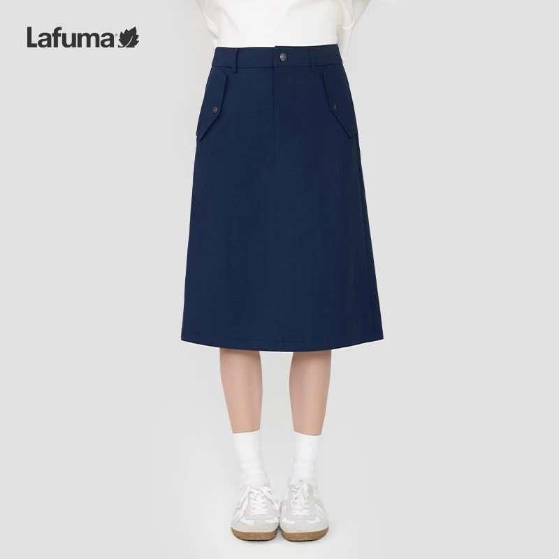 LAFUMA乐飞叶户外春秋山系工装风半身裙女高腰宽松裙子LFPA4CQ87