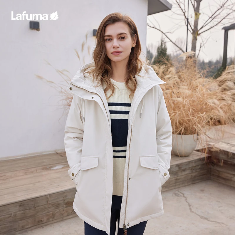 LAFUMA乐飞叶户外秋冬防泼水防风连帽3M棉服女休闲外套LFJU4CM68