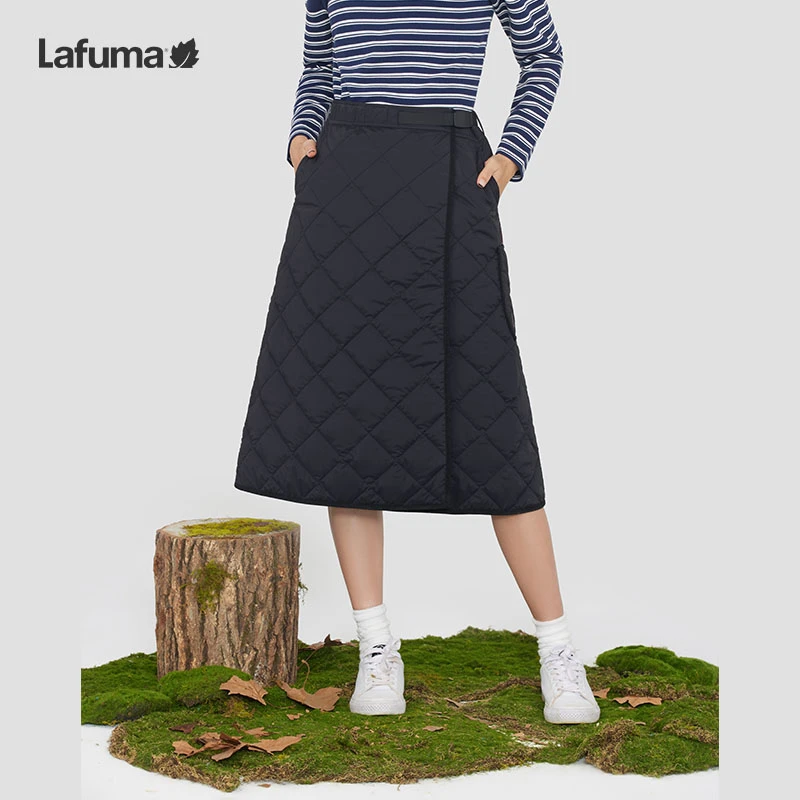 LAFUMA乐飞叶户外春秋防泼水工装风半身棉裙女士高腰裙LFPA4CQ88