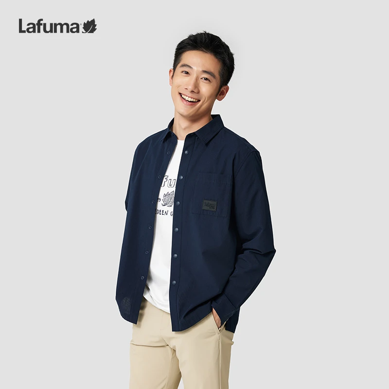 LAFUMA乐飞叶户外2023年春季工装快干长袖衬衫男休闲衣LMSH3AL28