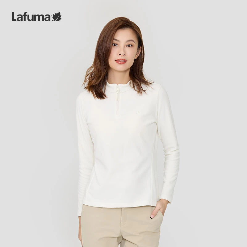LAFUMA乐飞叶户外秋冬半拉链摇粒绒抓绒长袖T恤女士上衣LFTS4DL95