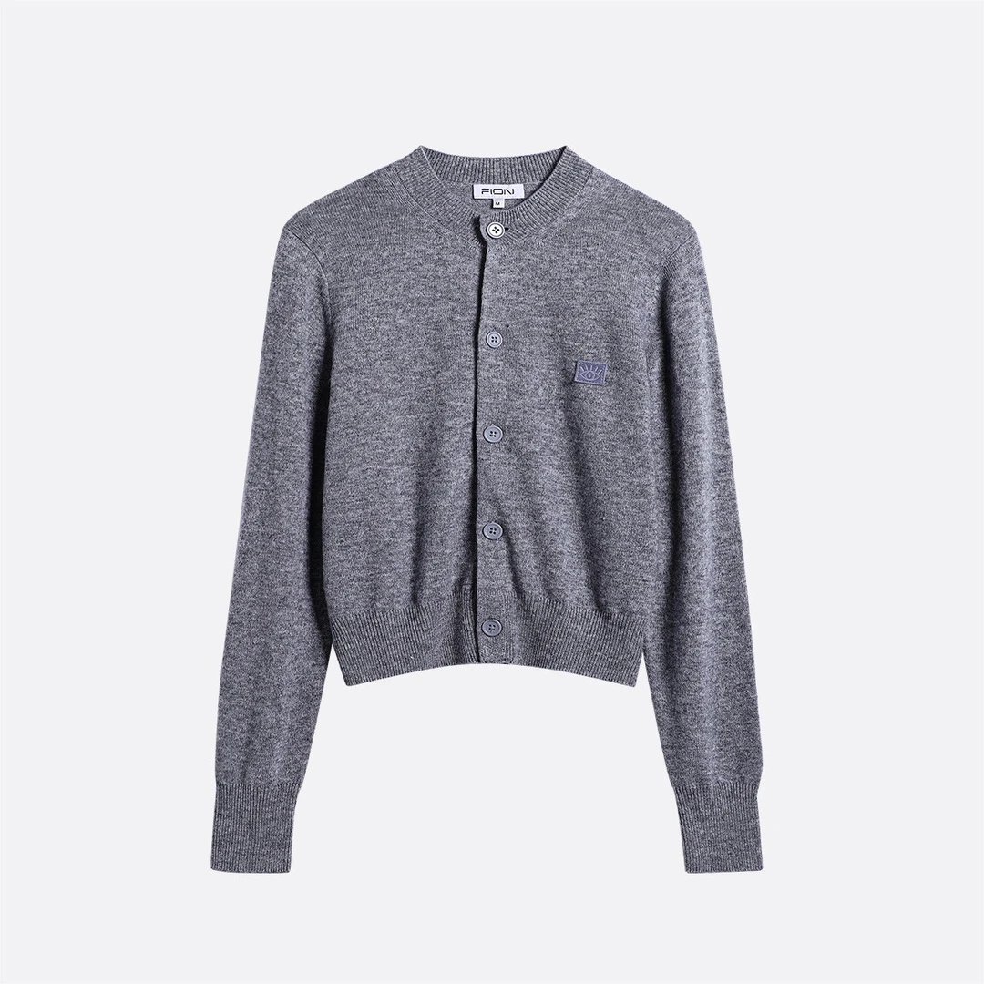 FION/菲安妮奥莱秋冬新款高级质感毛织休闲开衫女 FHAHFEI405