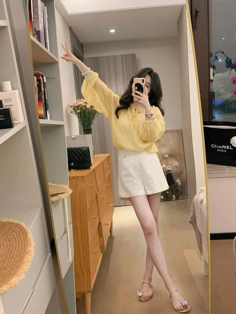 2024新款夏秋季休闲简约上衣搭配短裤裤子休闲裤显瘦百搭时尚潮流