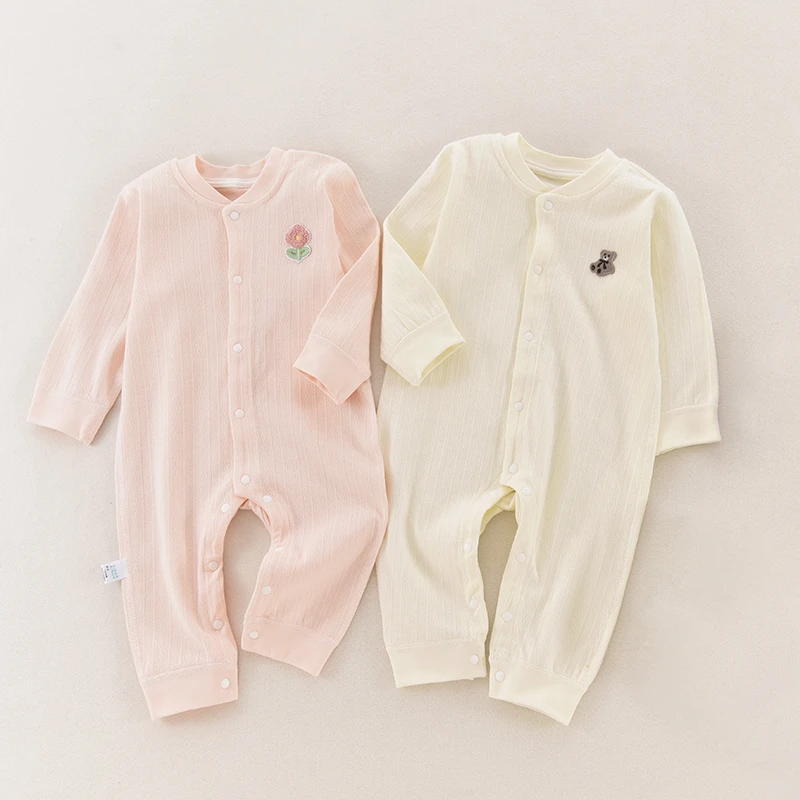 春季宝宝衣服婴儿衣服春秋新生儿无骨连体衣a类100%纯棉长袖哈衣