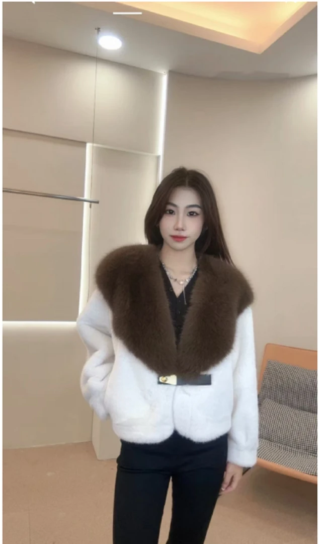 【范范专属】新款气质白色大衣004