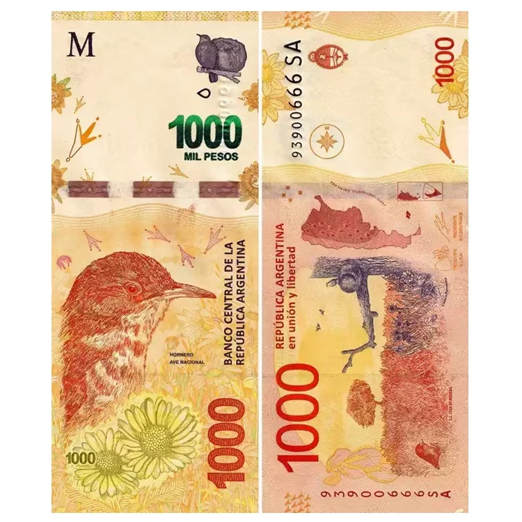 全新阿根廷1000比索 纸币 动物鸟  外国钱币 南美洲货币 世界各国
