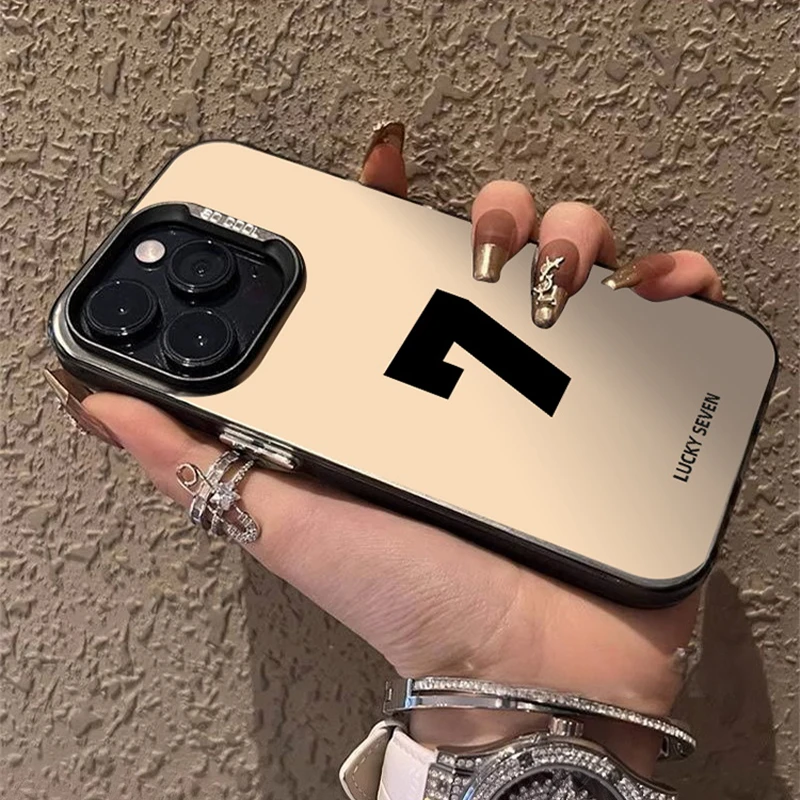 苹果15promax手机保护壳幸运数字iphone14plus保护套个性创意13pm