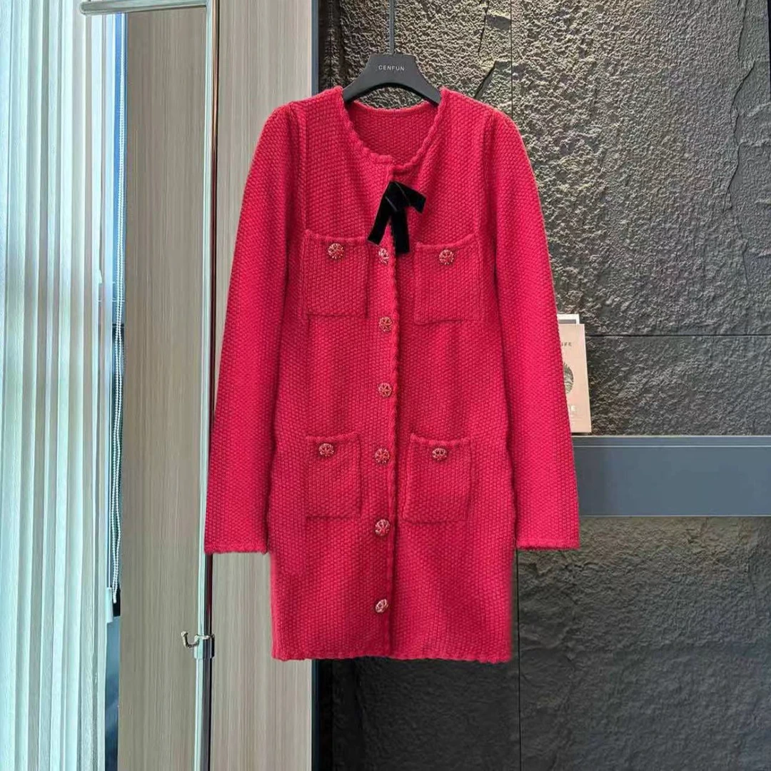 【CENFUN】 * 小香风气质网红时尚红色连衣裙E23121