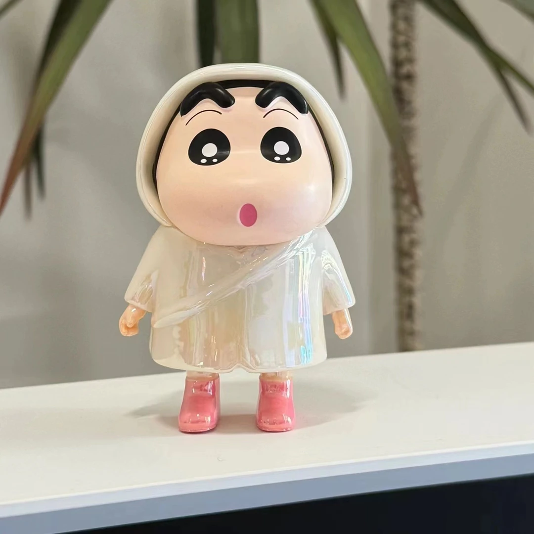 【电镀雨衣小新】蜡笔小新 野原新之助 车摆件 家居摆件 玩具  DIY